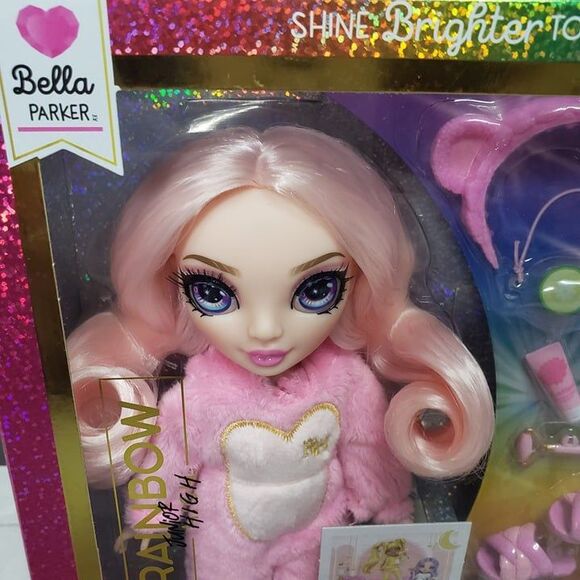 NEW Rainbow High Pink PJ Party Bella Parker Posable Doll 9" Girls Toy - Picture 2 of 8